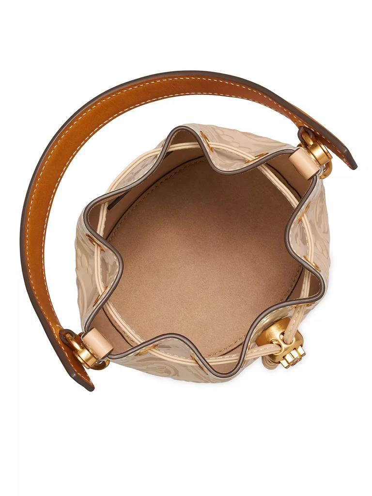 Tory Burch Mini T Monogram Patent Leather Bucket Bag 2