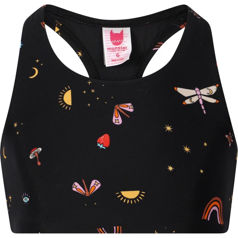 Munster Fairytale mystic digital sports bra and shorts set in black