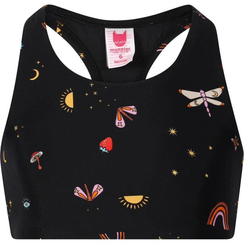 Munster Fairytale mystic digital sports bra and shorts set in black 2