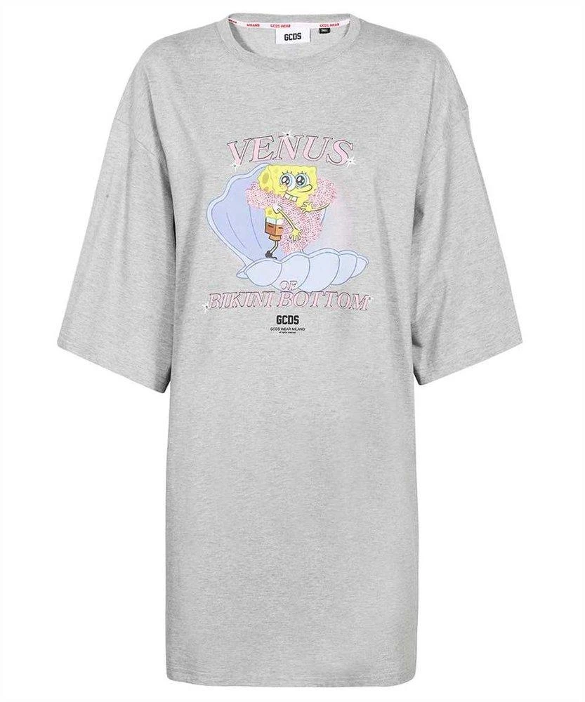 GCDS GCDS X SpongeBob Printed Crewneck T-Shirt Dress