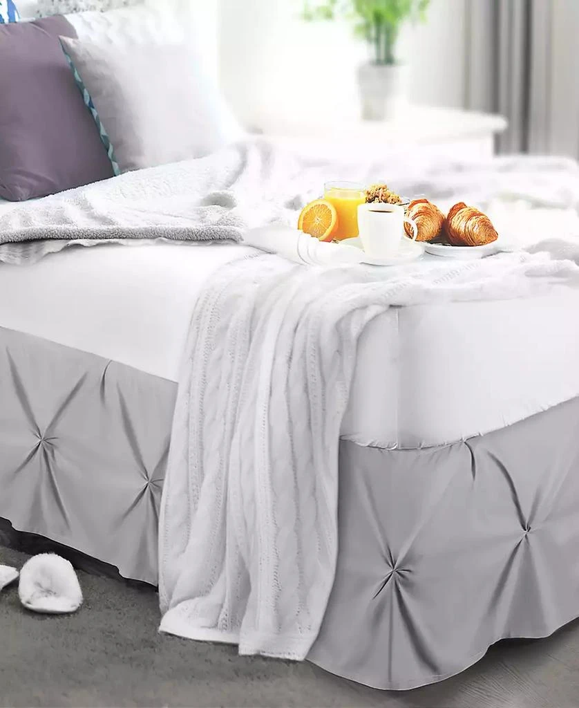 Nestl Bedding 14" Tailored Pinch Pleated Bedskirt, California King 7