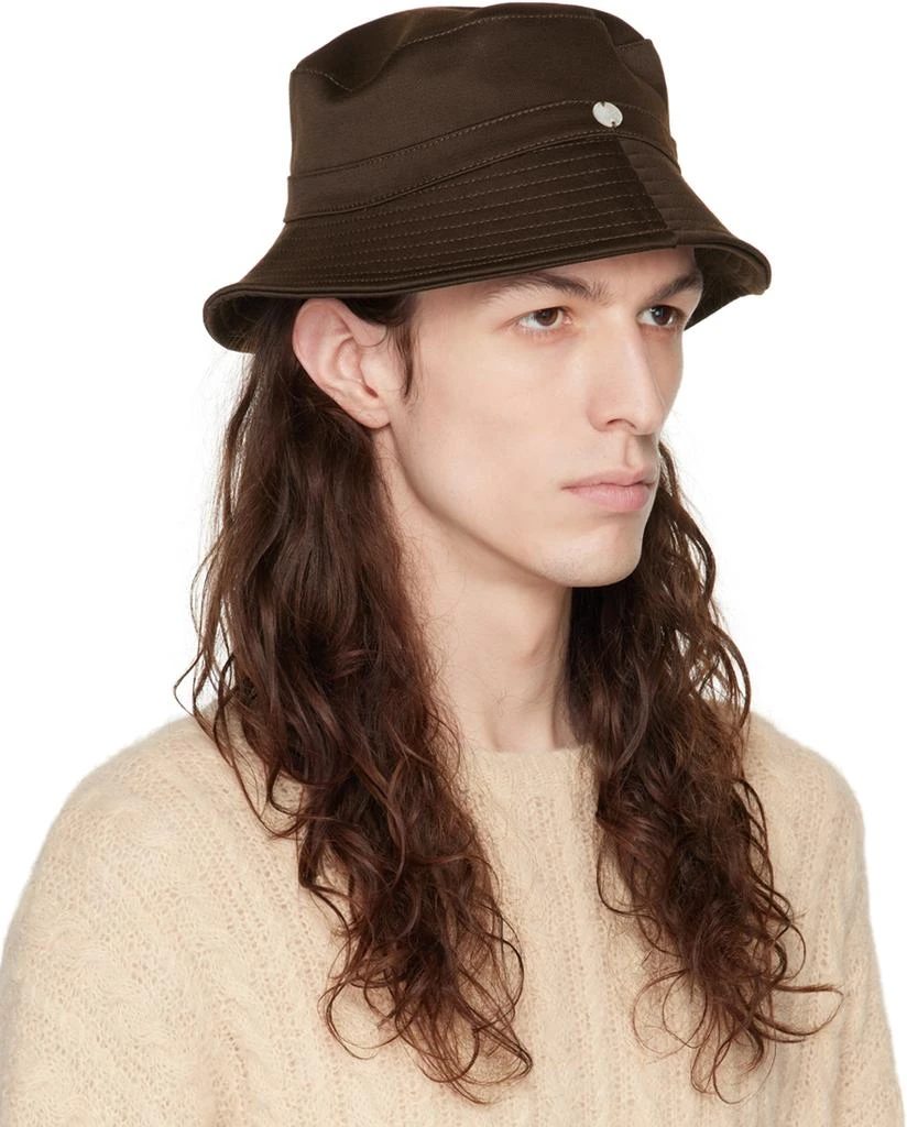 Our Legacy Brown Quilted Brim Bucket Hat 2