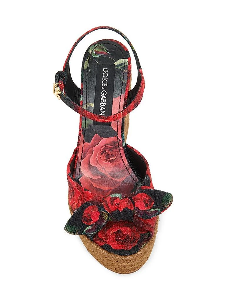 Dolce 
Gabbana Floral Espadrille Wedge Sandals 4