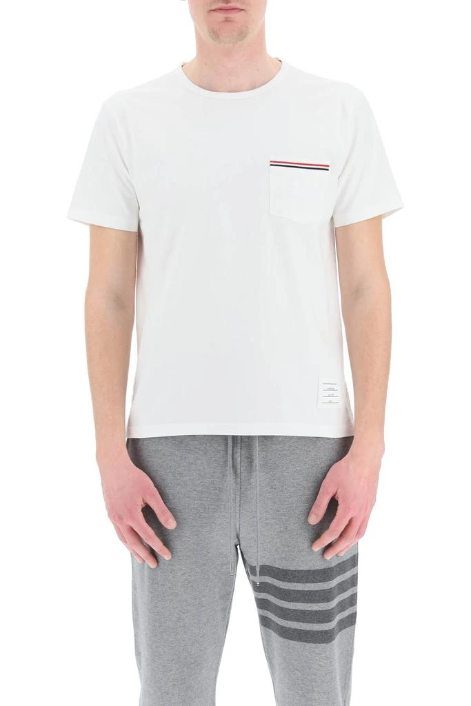 THOM BROWNE t-shirt with chest pocket 2