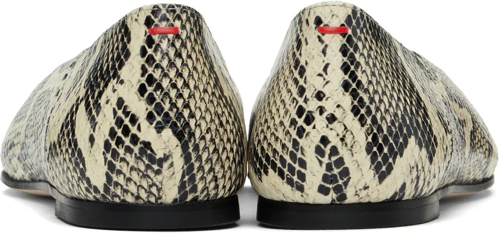 AEYDE Beige & Black Moa Leather Ballerina Flats 2