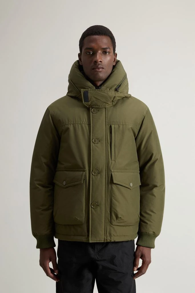 Woolrich Ramar Cloth Bomber Jacket with Hood - Men - Green 1