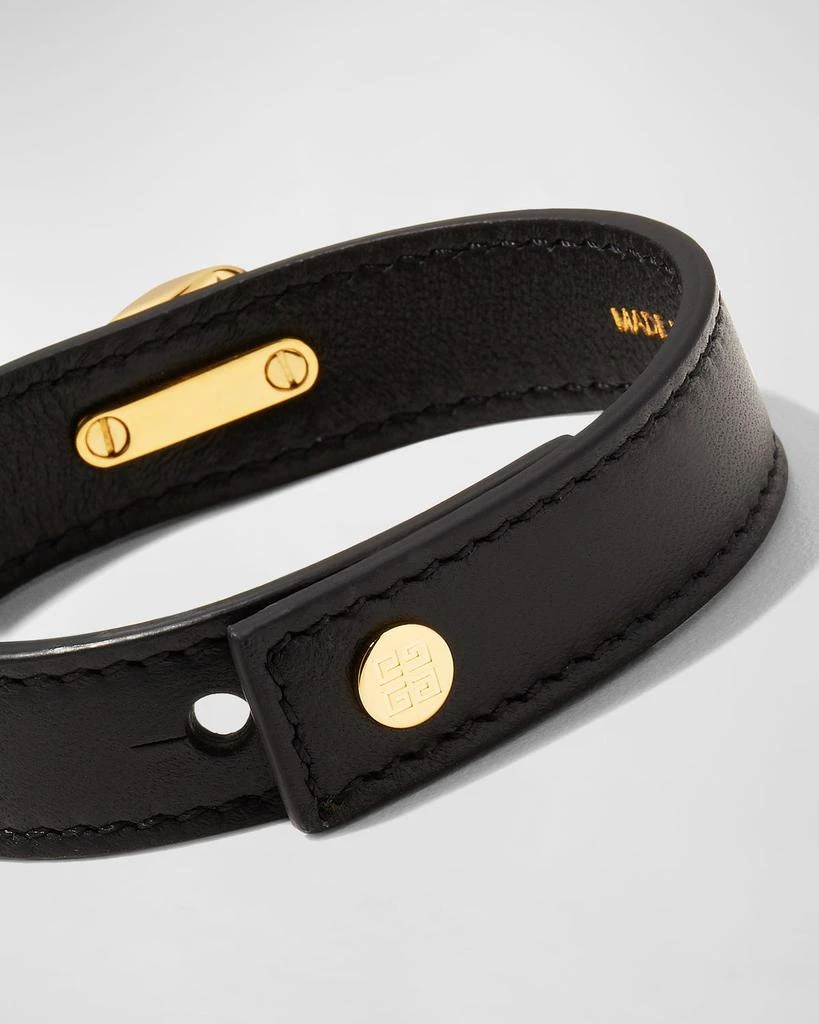 Givenchy Men's G-Chain Golden Leather Bracelet 4