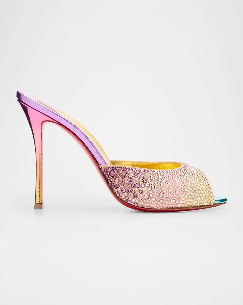 Christian Louboutin Me Dolly Strass Metallic Red Sole Mule Sandals 1