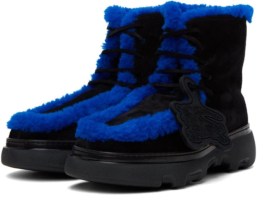 Shop Black Shearling Creeper Boots on Sale at BeyondStyle 