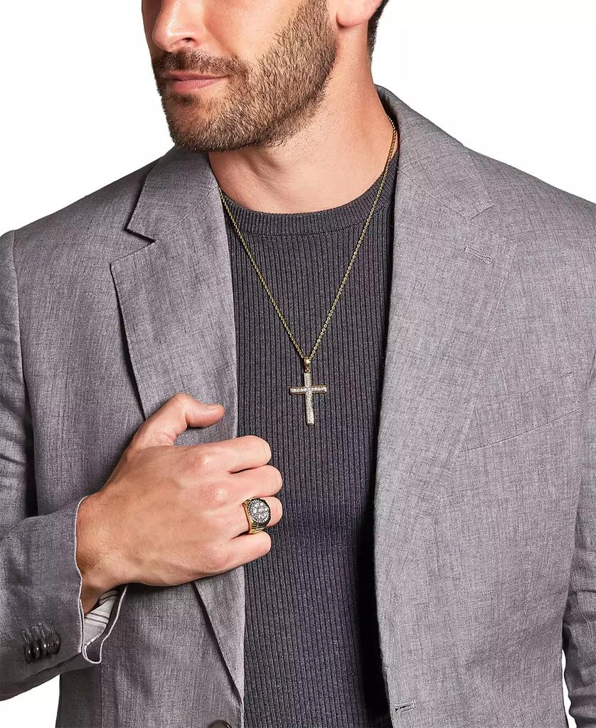 Grown With Love Men's Lab Grown Diamond Cross 22" Pendant Necklace (1 ct. t.w.) in 10k Gold & White Gold 5