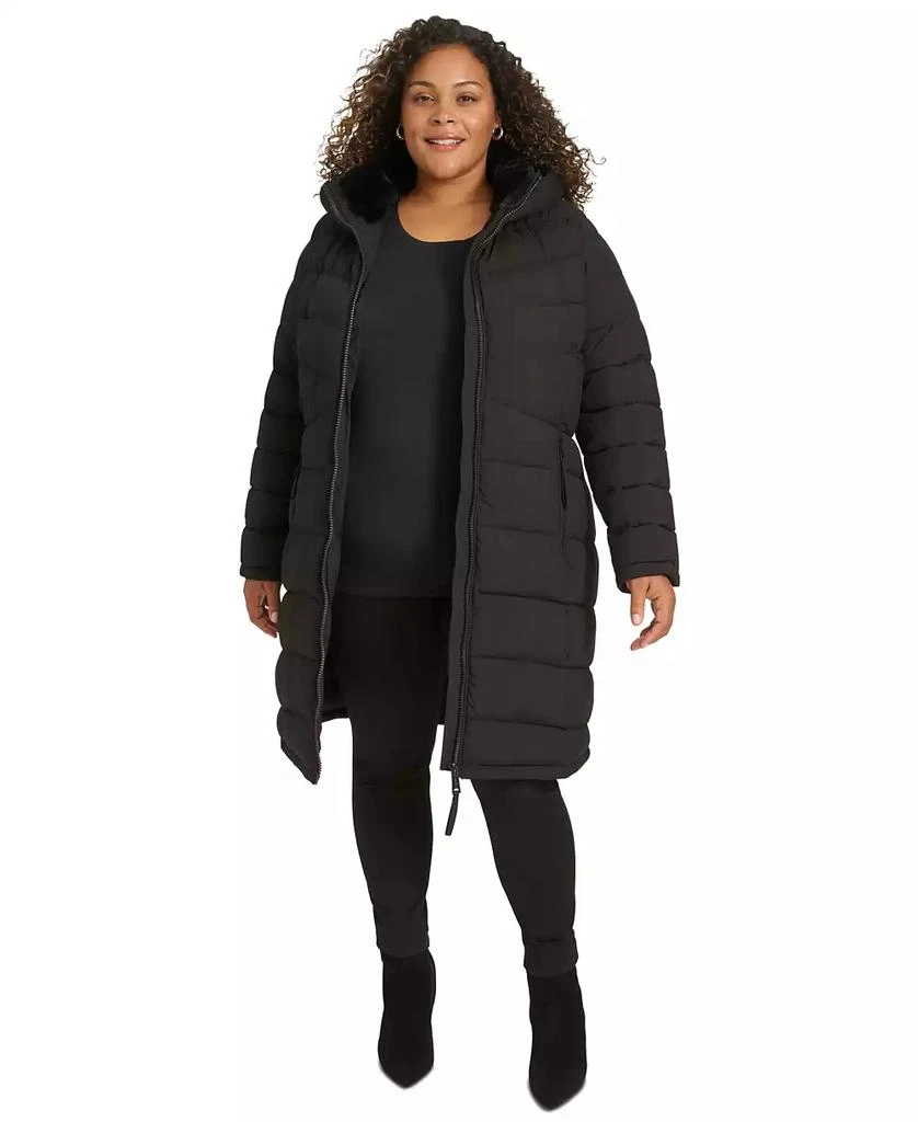 Calvin Klein Plus Size Hooded Zip-Front Puffer Coat 4