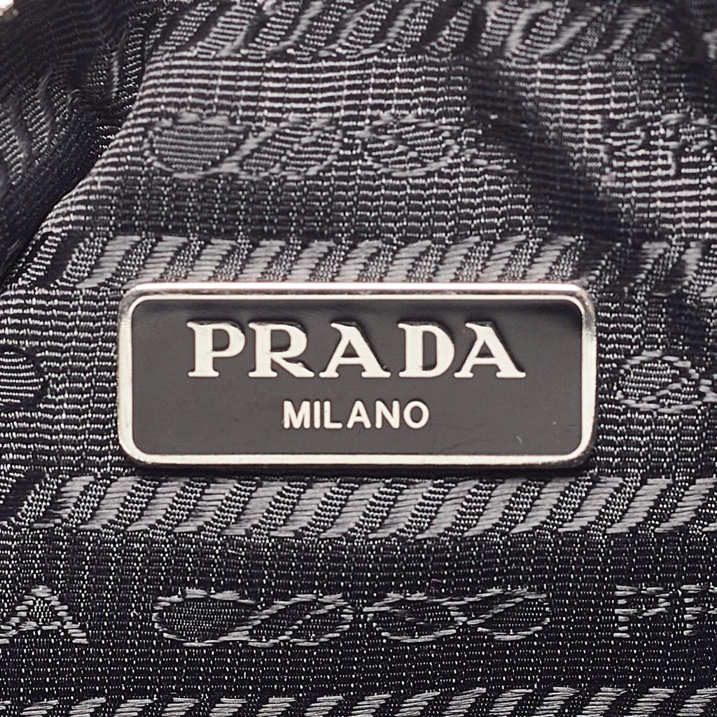 Prada Prada Black Nylon and Saffiano Leather Re-Edition 2005 Baguette Bag 10