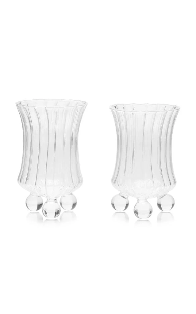 MoDA Moda Domus - Le Jardin Set-of-Two Wine Glasses - Clear - Moda Operandi