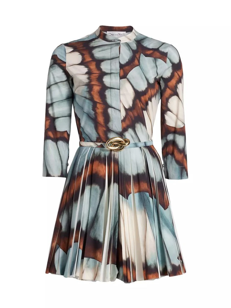 Oscar de la Renta Butterfly Belted Mini Shirtdress 1