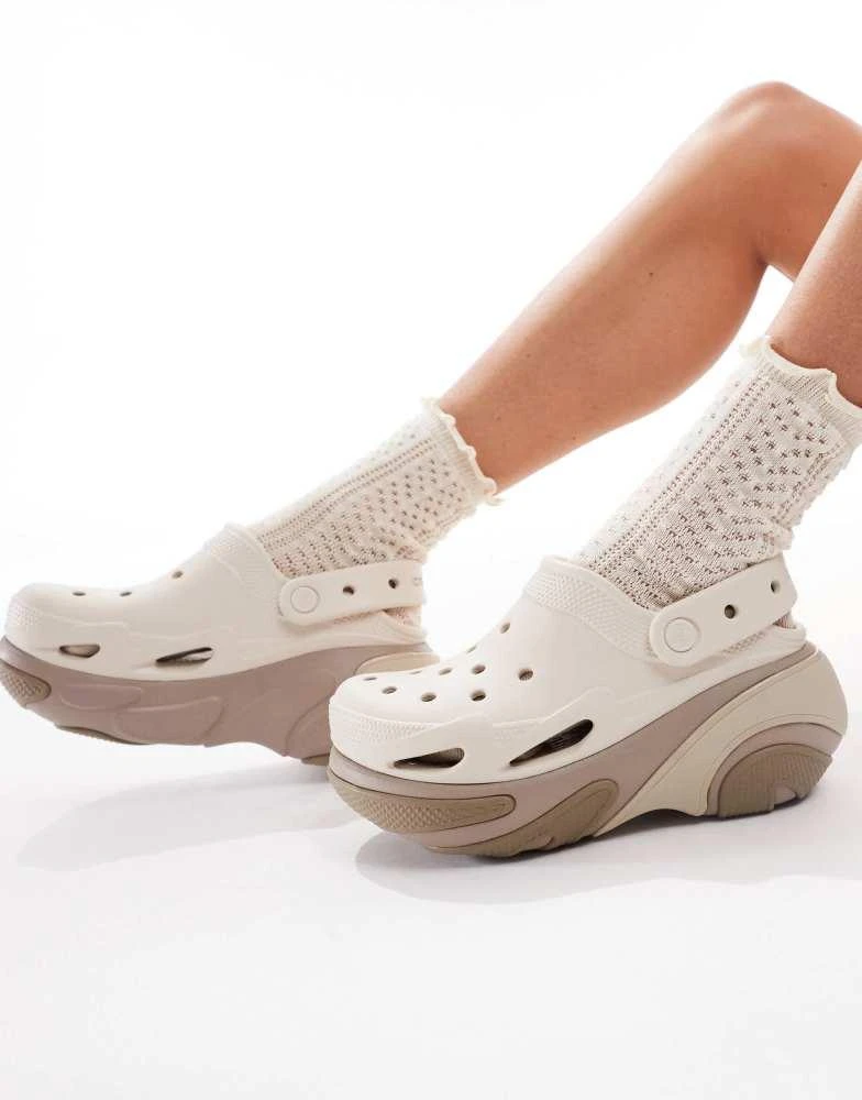 Crocs Crocs Bubble Crush platform clog in taupe 1
