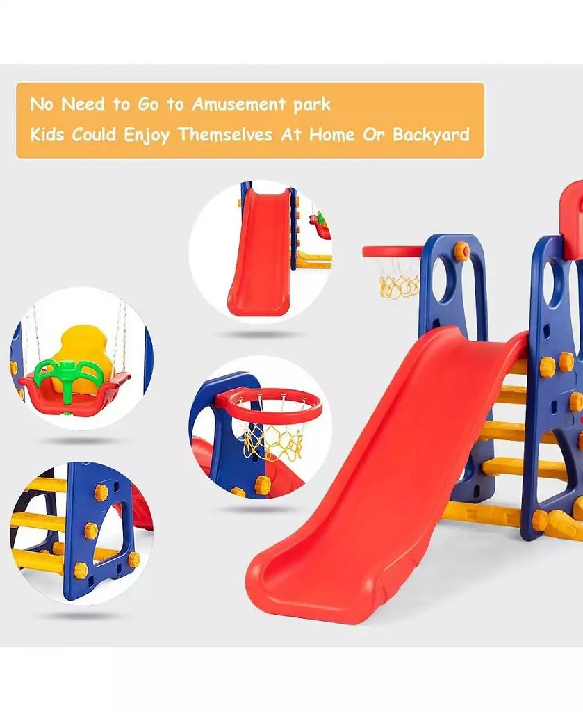 Mecale 3-in-1 Toddler Climber and Swing Playset 6