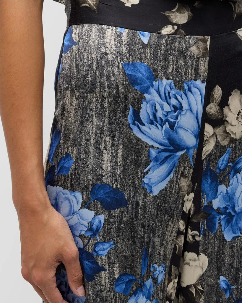 LELA ROSE Patchwork Floral-Print Wide-Leg Pants 5