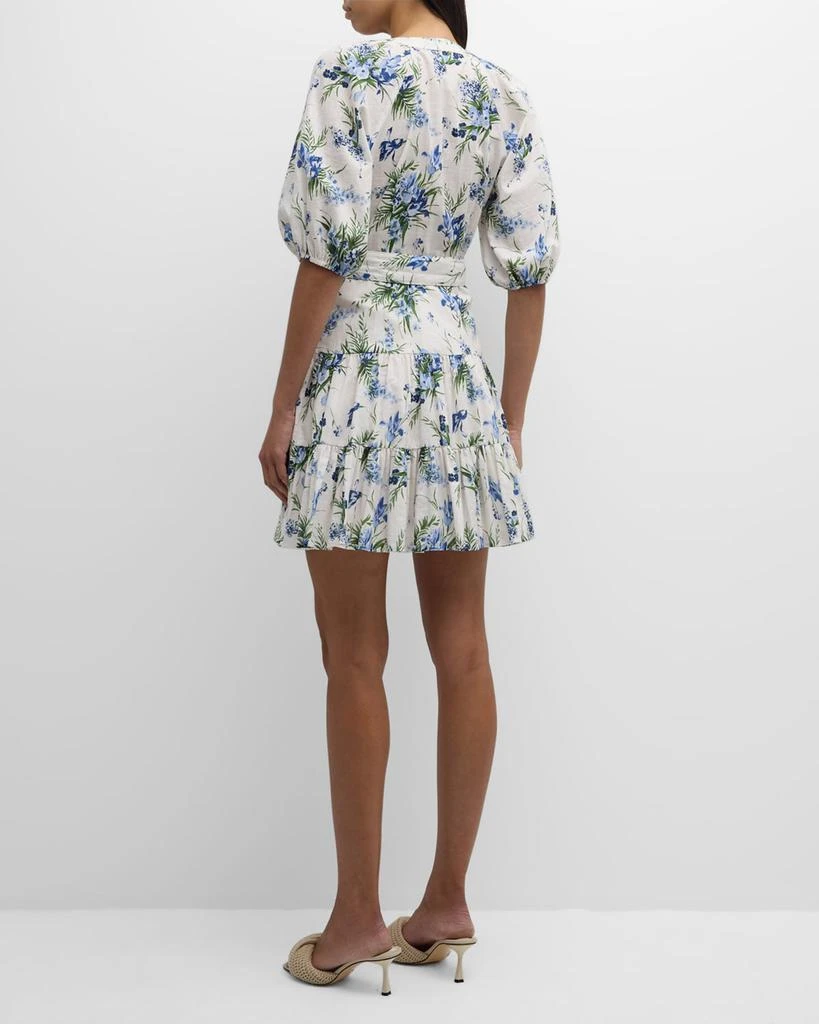 VERONICA BEARD Dewey Floral Button-Front Mini Dress 4
