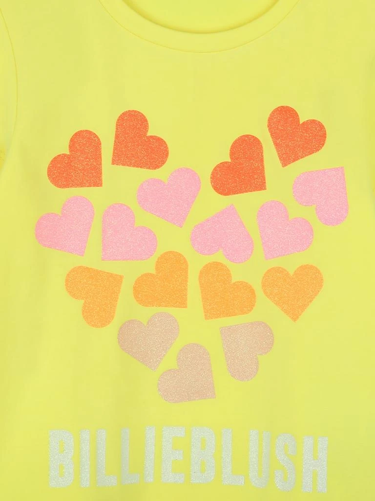 Billieblush Girls Heart Print T-Shirt in Yellow 3