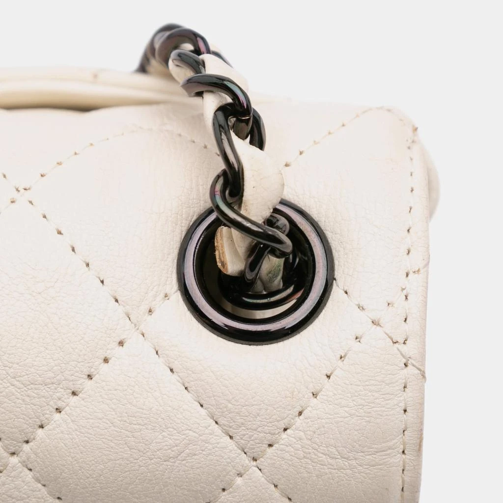 Chanel Chanel Ivory Leather Mini Square Classic Single Flap Bag 12