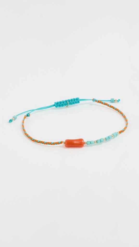 Jia Jia Luna Turquoise Coral Cord Bracelet Style 1