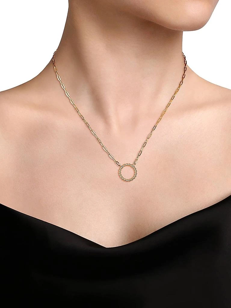 Gabriel
Co Bujukan 14K Yellow Gold Circle Pendant Necklace 2