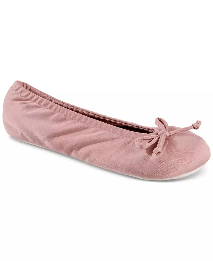 Isotoner Signature Women's Satin Ballerina Slippers 1