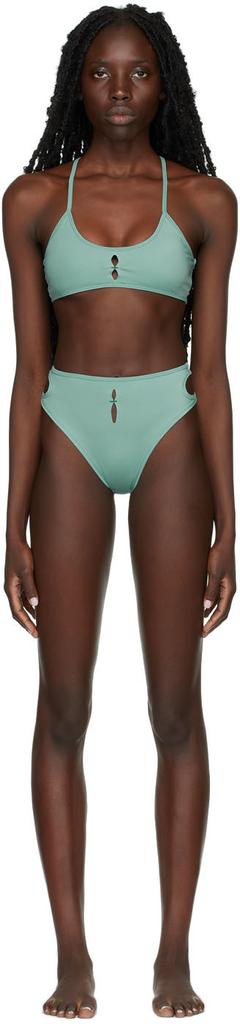 RUI SSENSE Exclusive Green High Waist Bikini
