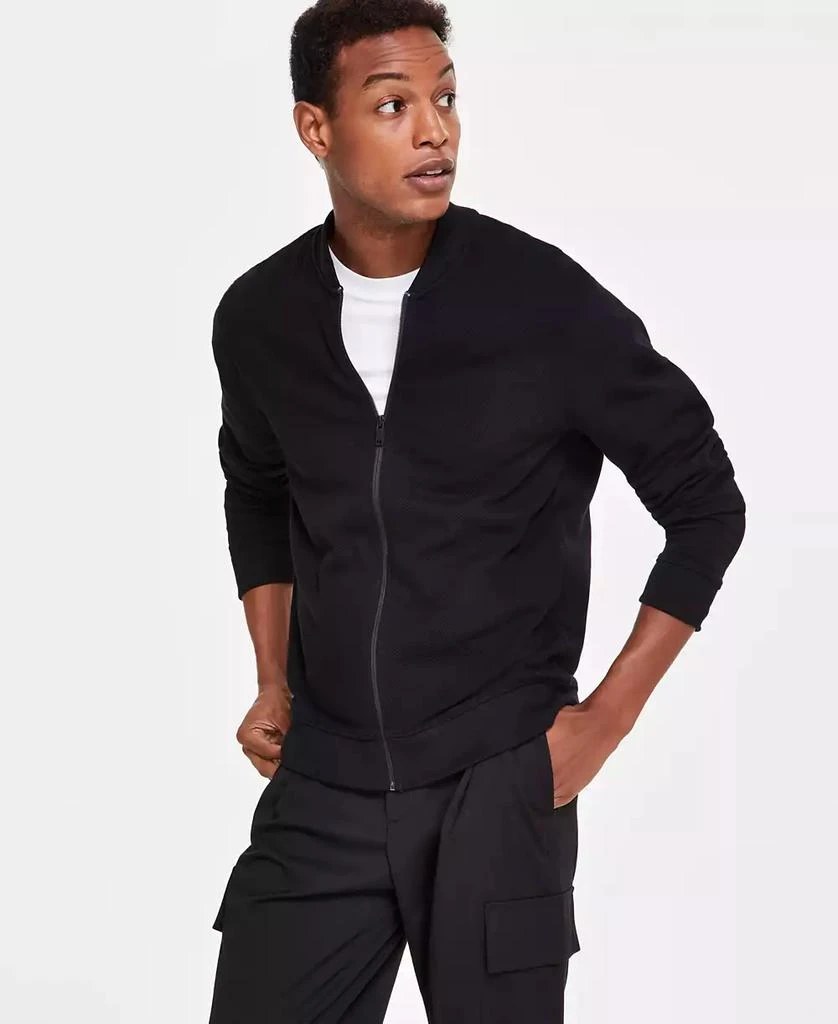 Alfani Men's Piqué Knit Bomber Jacket, Created for Macy's 1