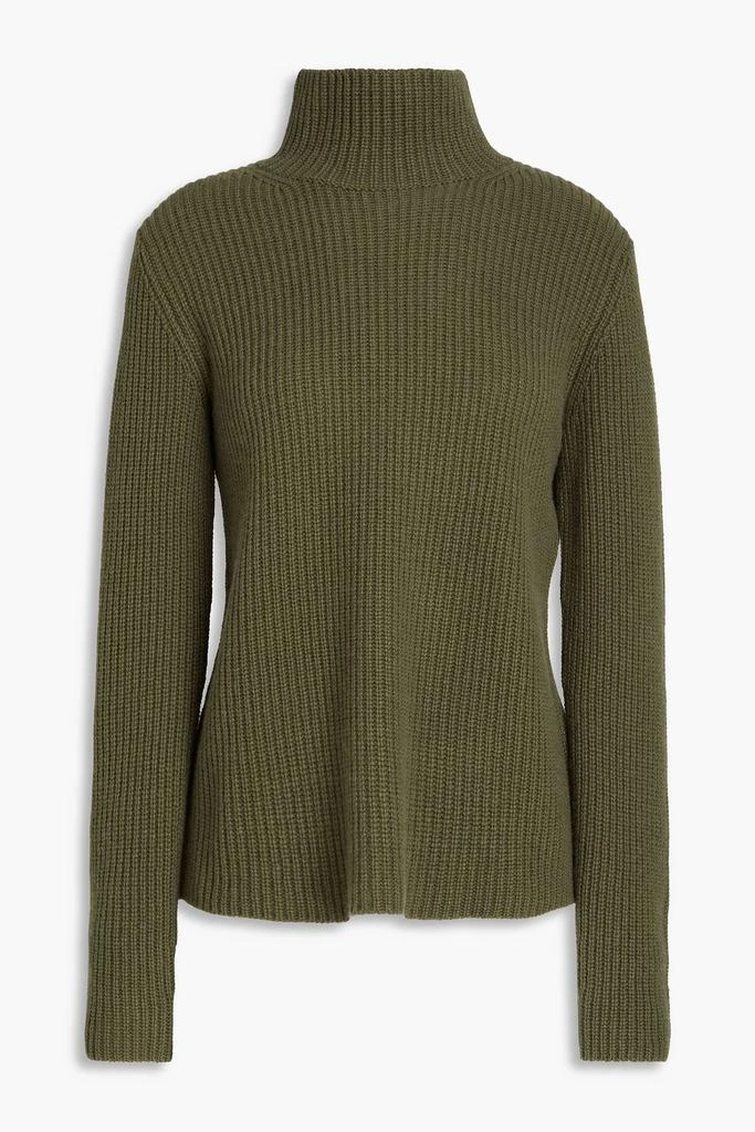 Vince Ribbed cashmere turtleneck sweater 1