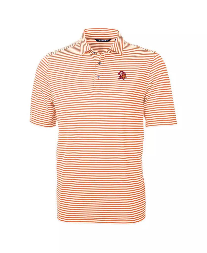 Cutter & Buck Men's Orange Tampa Bay Buccaneers Virtue Eco Pique Stripe Polo
