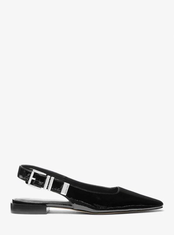 Michael Kors Darrington Crackled Patent Leather Flat 2