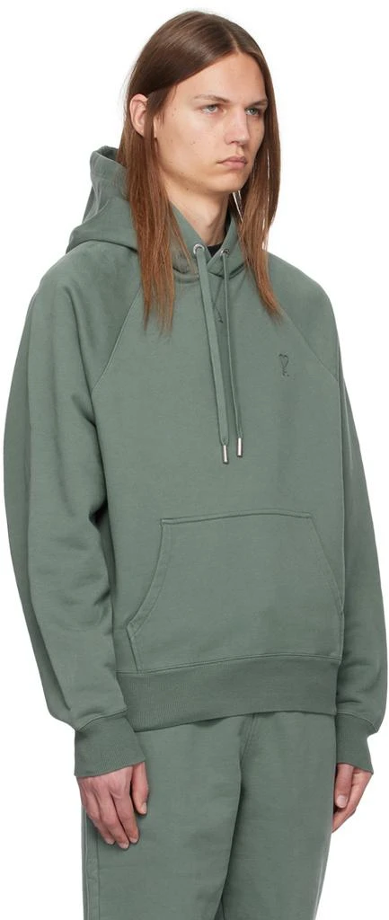 AMI Green Ami de Coeur Hoodie 2