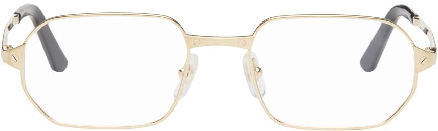 Cartier Gold Rectangular Glasses