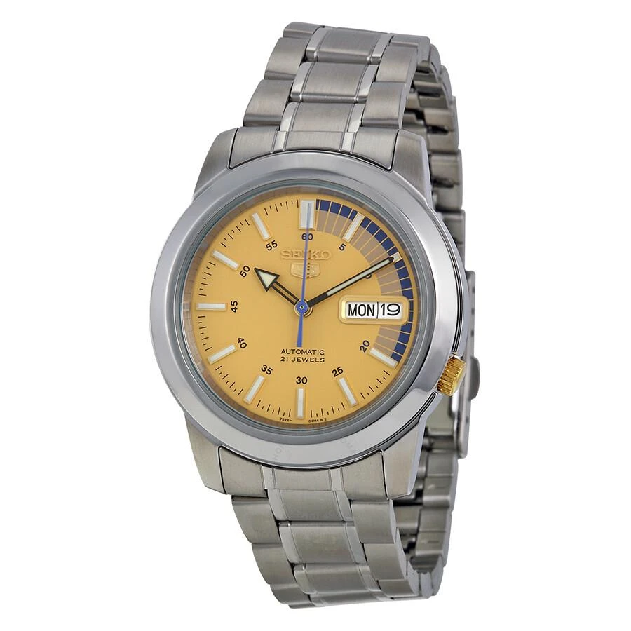 Seiko 5 Automatic Gold Dial Stainless Steel Men's Watch SNKK29 1