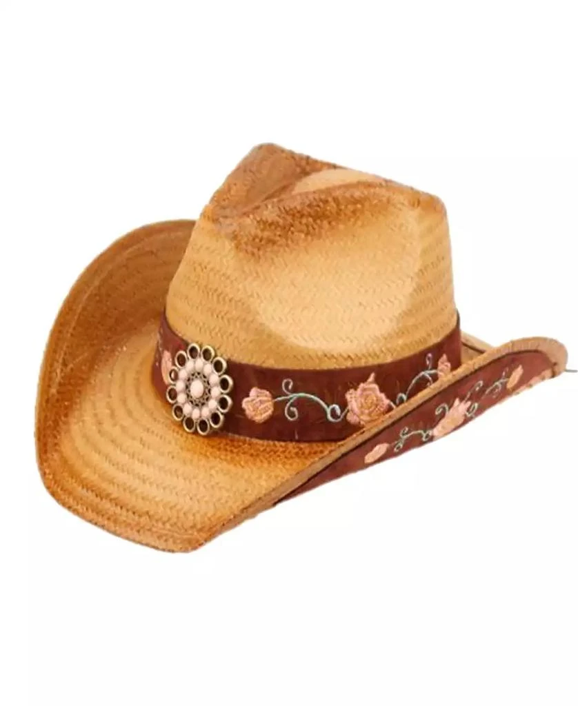 Epoch Hats Company Cowboy Hat with Floral Trim Band and Stud 1