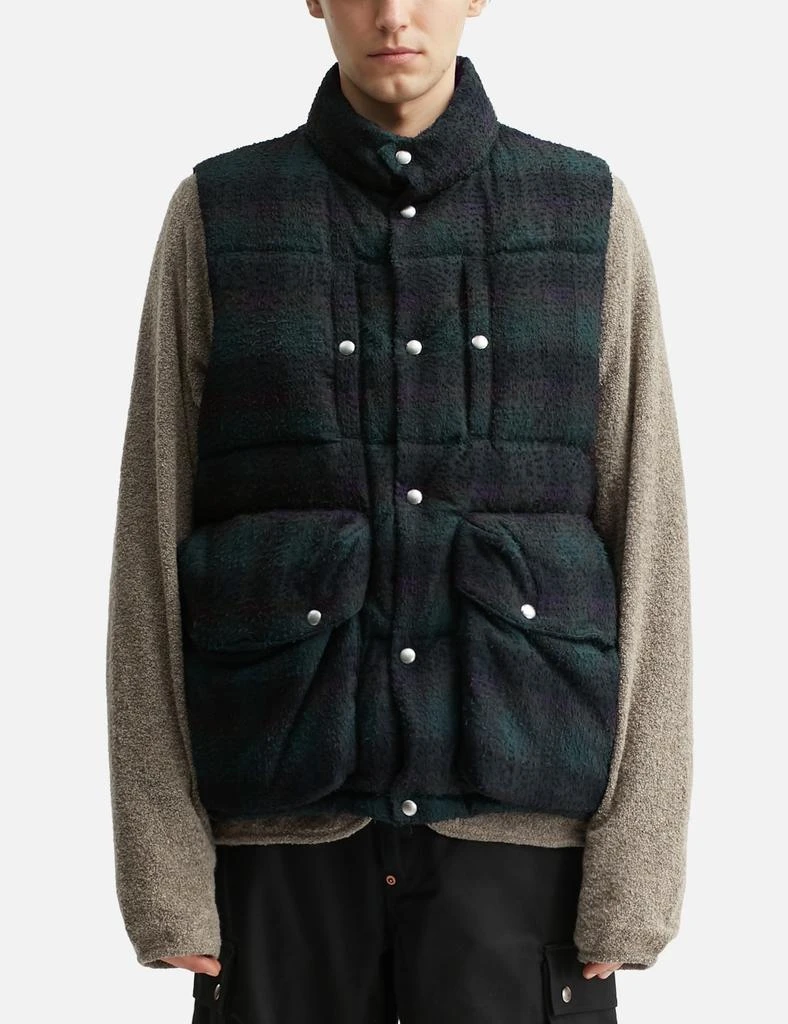 SUGARHILL Plaid Puffer Reversivle Vest 5