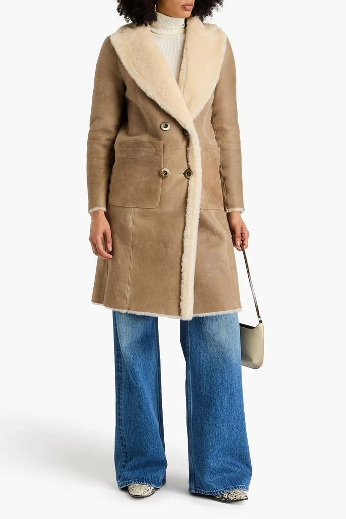 DOM GOOR Double-breasted reversible shearling coat 5