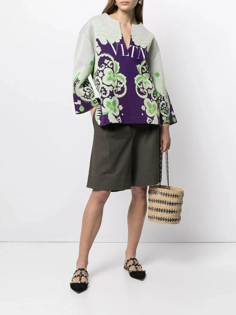 Valentino Valentino Garavani Vltn Floral-Print Sweatshirt 4