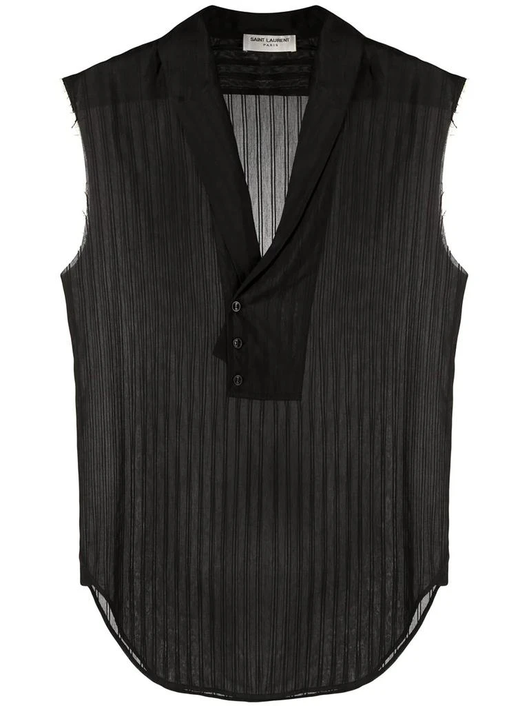 Yves Saint Laurent V-neck sleeveless shirt - men 1