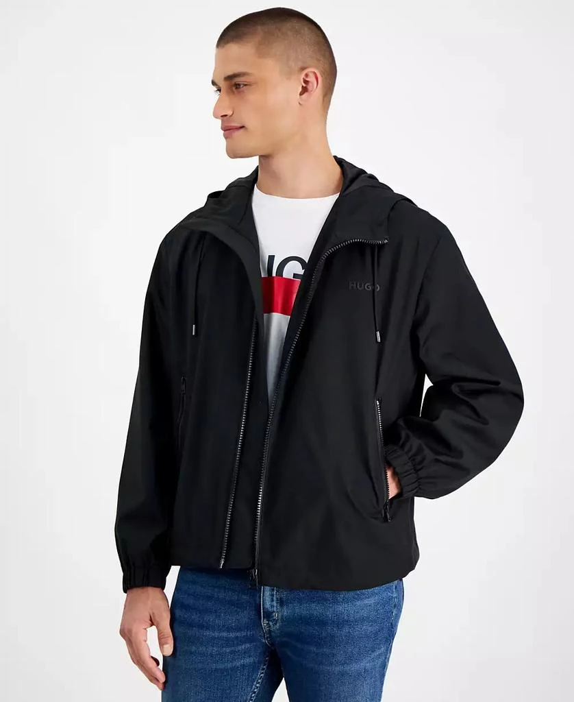Hugo Boss Men's Slim-Fit Lightweight Hooded Water-Repellent Windbreaker Jacket 1