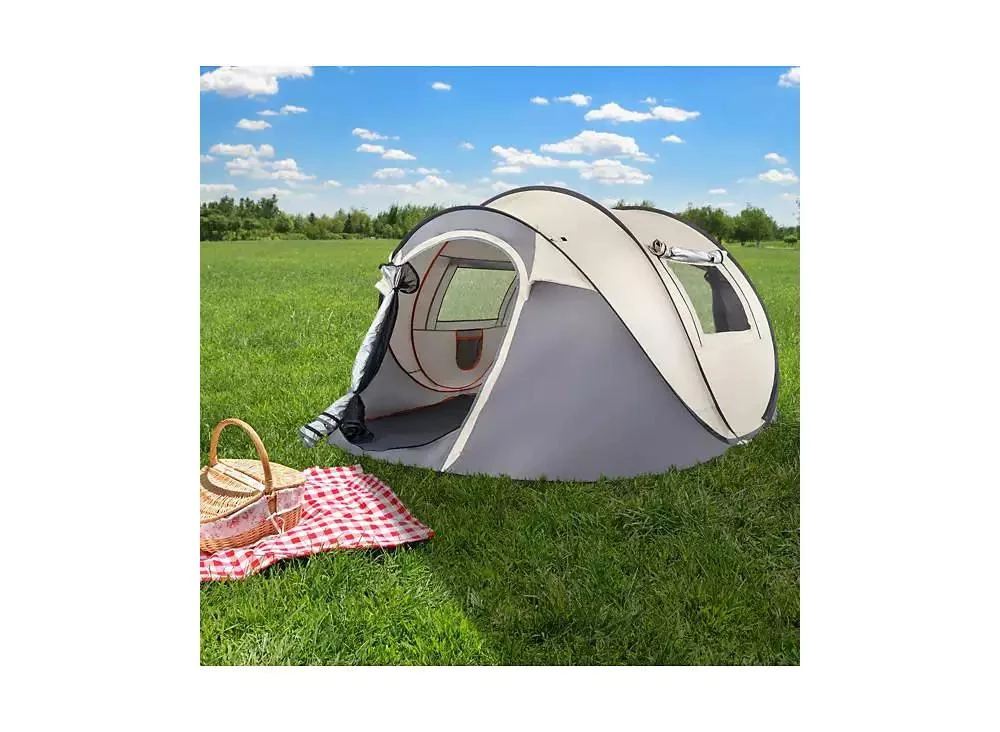 Slickblue 4-Person Pop Up Camping Tent, Easy Setup for Hiking, Fishing, Beach & Outdoor Adventures 7