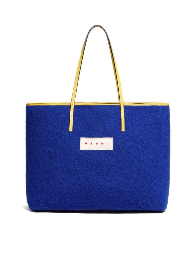トートバッグ Marni Black Handbag With Gold-Tone Clasp Brick red leather Trunkaroo Tote medium handBag | Marni