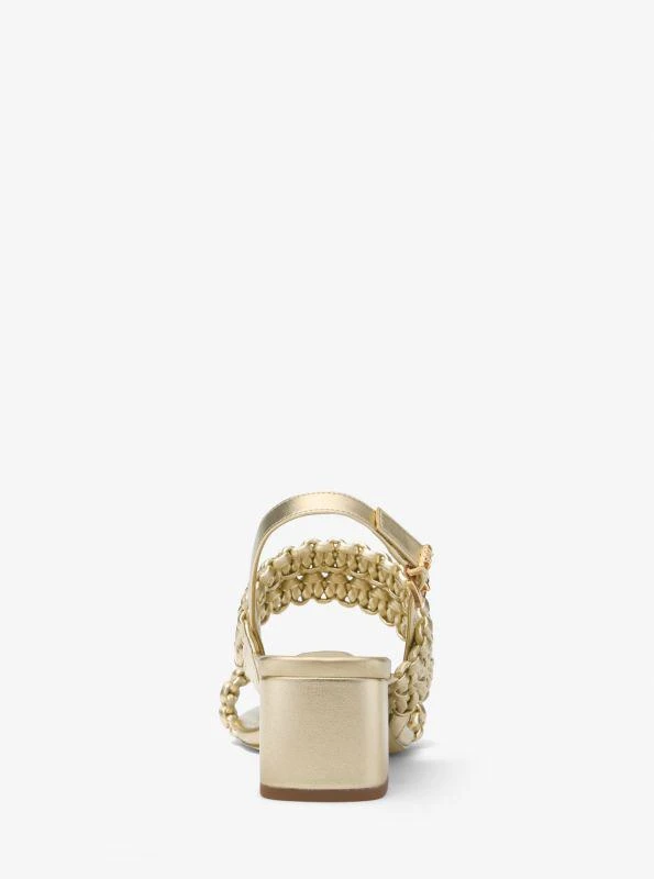 undefined Audrina Metallic Woven Block Heel Sandal 3