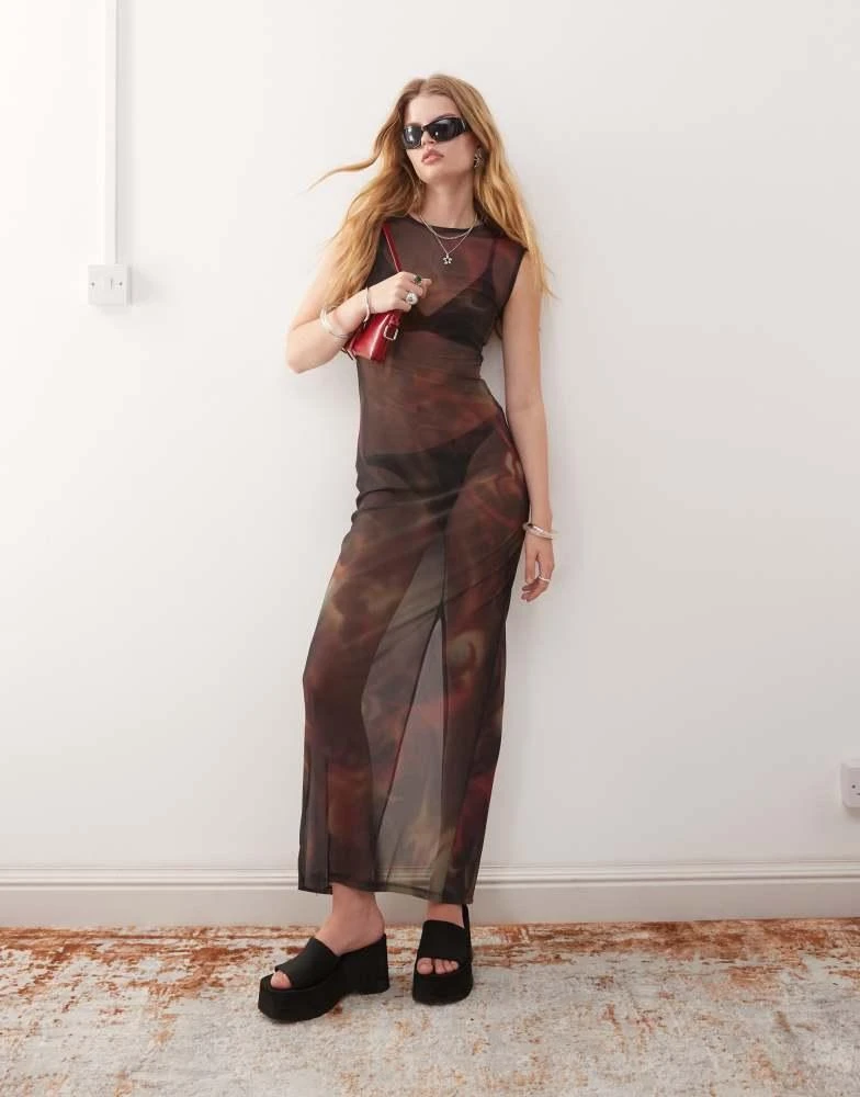 Shop Weekday printed mesh maxi dress in black on Sale at BeyondStyle  Get  20% Off Weekday printed mesh maxi dress in black with Limited-Time Flash  Deals, Exclusive Discounts, and Special Offers.