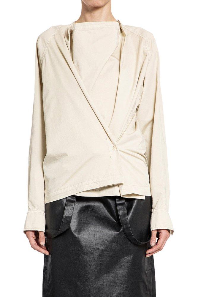 Lemaire Twisted Asymmetric Shirt - White - FR38