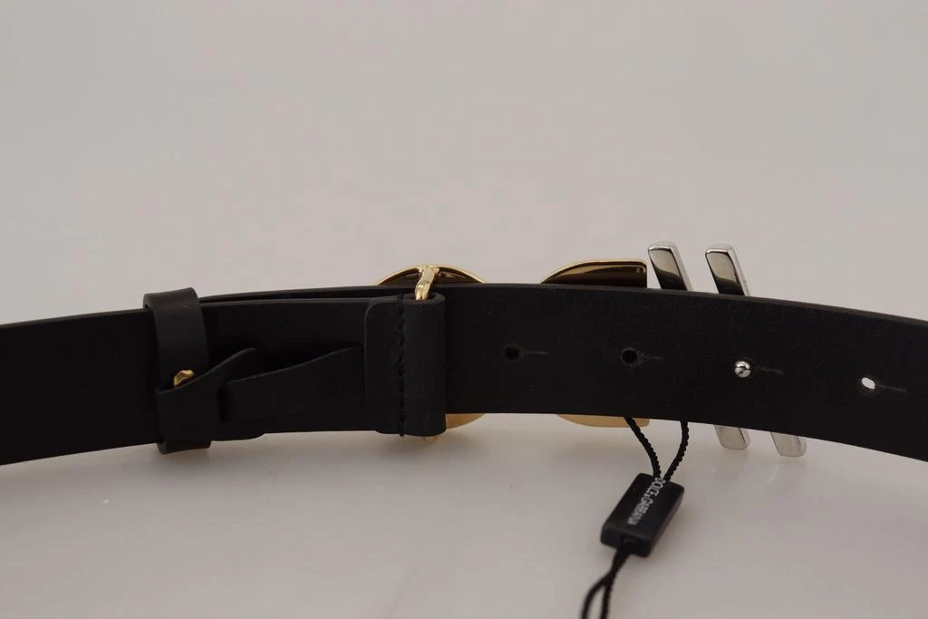 Dolce & Gabbana Black Leather Metal #DG Logo Buckle Belt 6