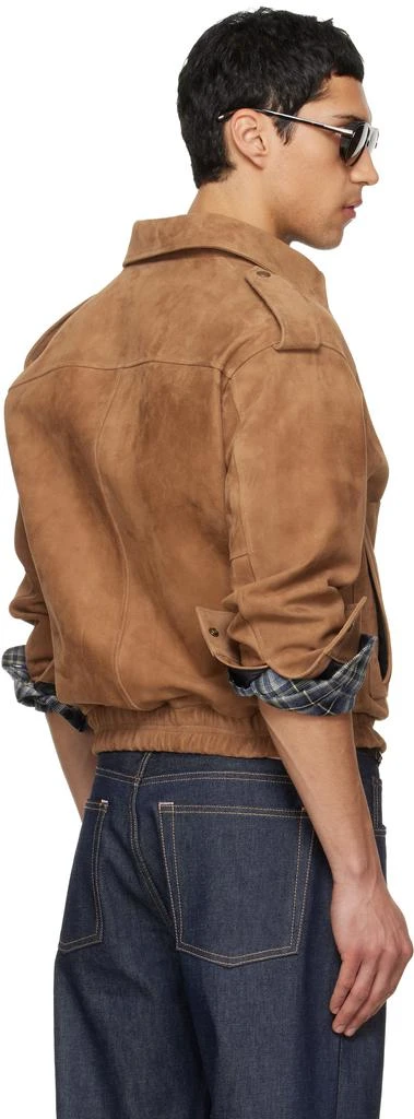TONYWACK Tan Goat Suede Bomber Jacket 3