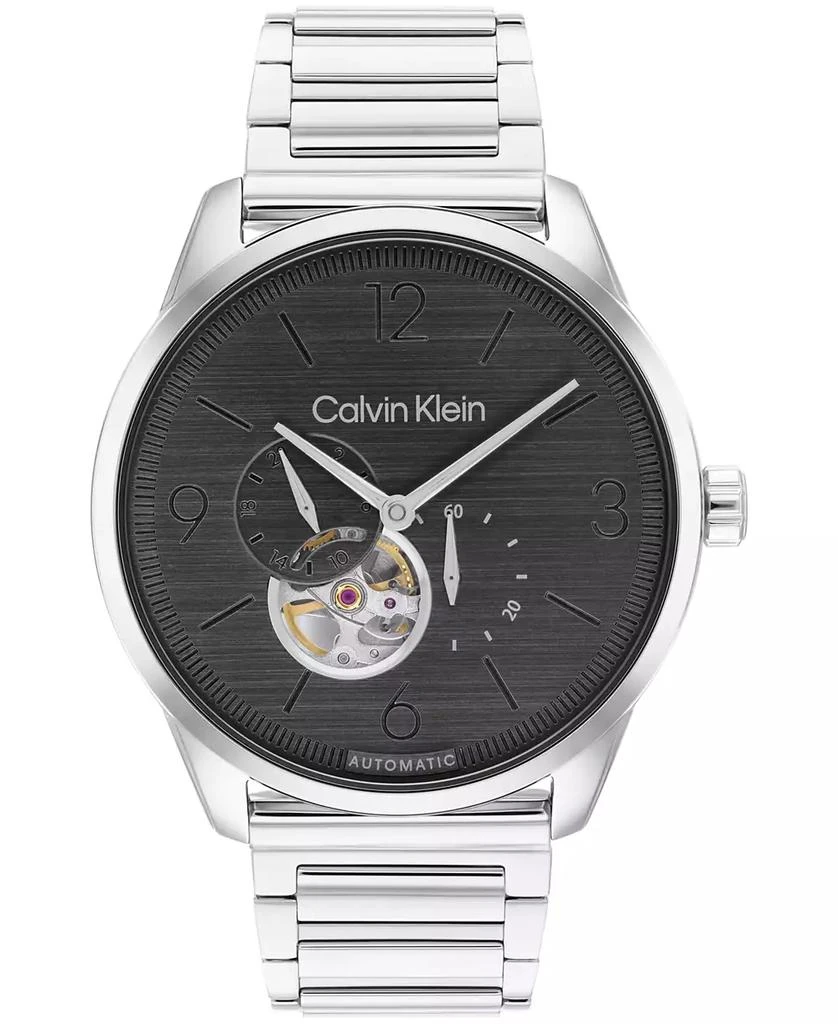 Calvin Klein Men's Automatic Silver Stainless Steel Bracelet Watch 44mm 1