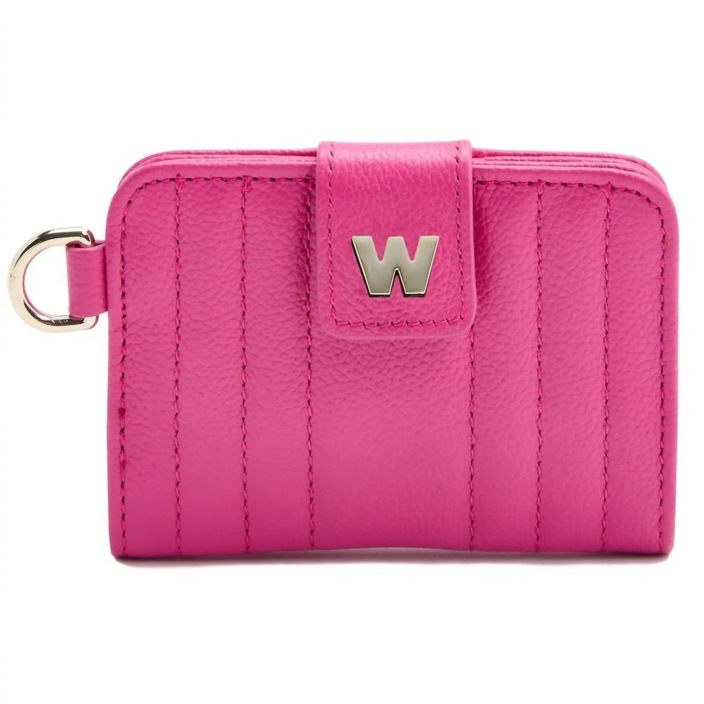 WOLF 1834 Women's Mimi Credit Card Holder With Wristlet In Pink 3